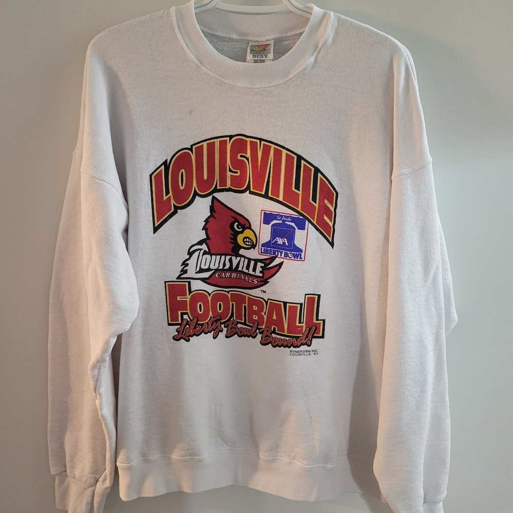 Vintage Louisville Cardinals Liberty Bowl Sweatshirt Size XL White